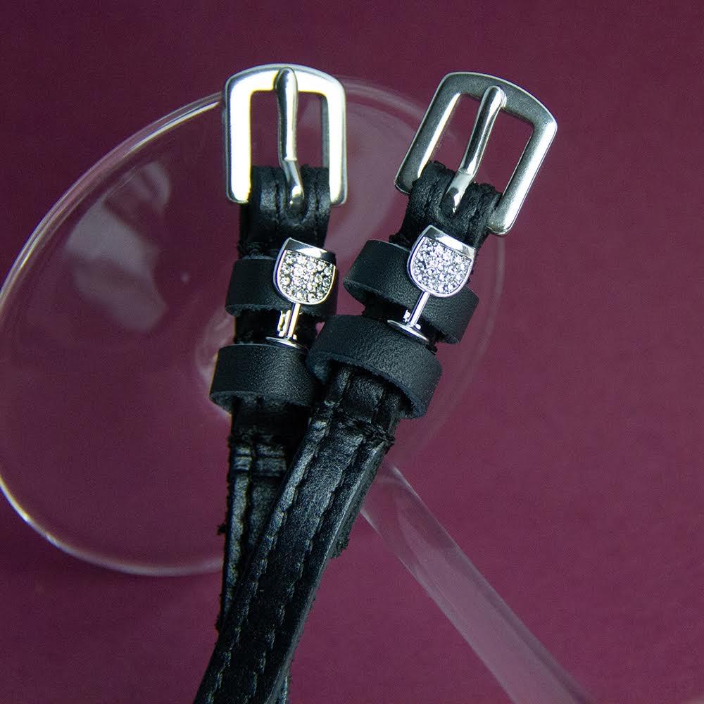 Slvr Wine Glss - Spur straps