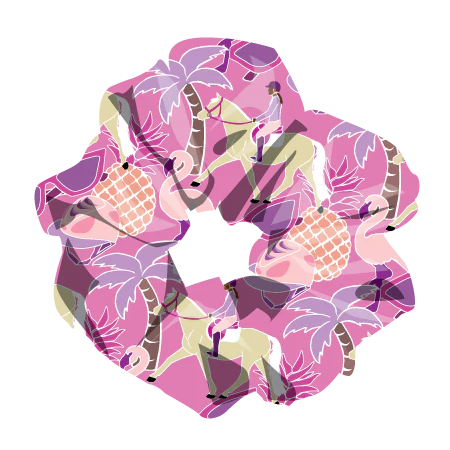 Summer Vibes Scrunchies - Pink